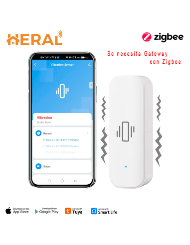 50301800 - Sensor de vibración Inteligente Zigbee