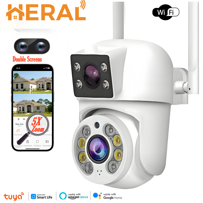 Cámara IP Tuya con Wifi 8MP 2.4G  Dual 360º - Imagen 1