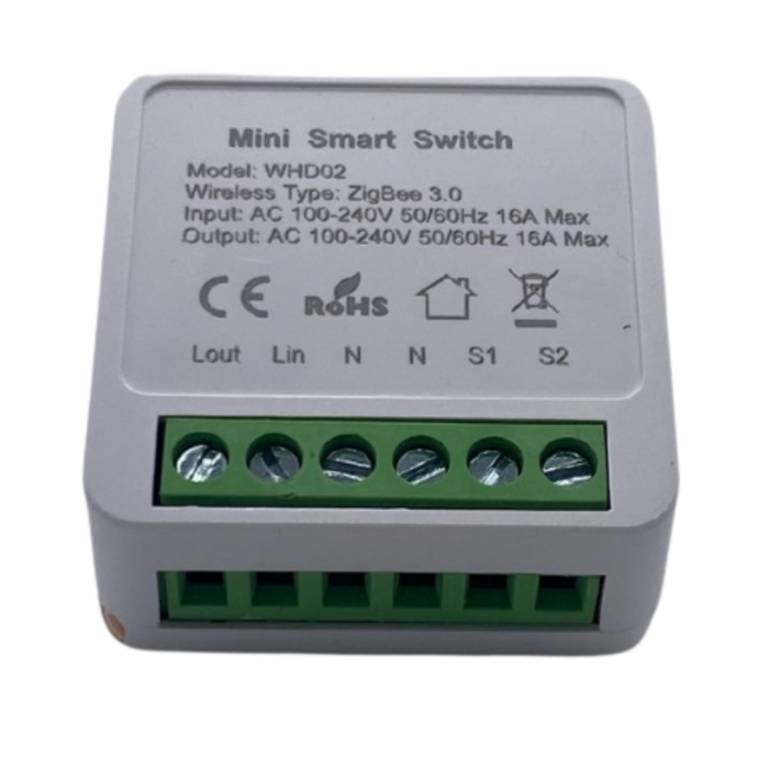 Relé Con Neutro Doble Salida (S1 - S2) Smart Zigbee - Imagen 2
