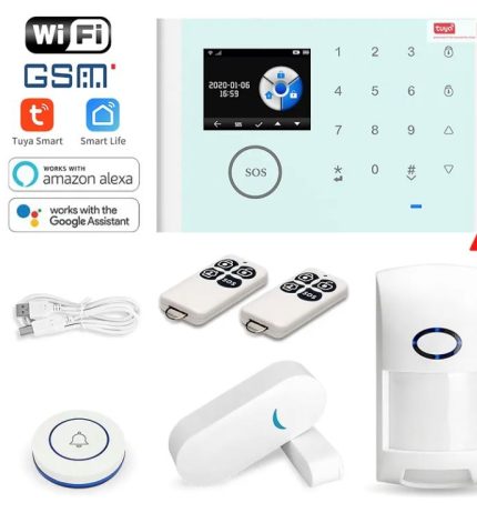 Kit Alarma (Teclado digital+ Sensor Puerta + PIR + Avisador acústico + 2 mandos) Tuya