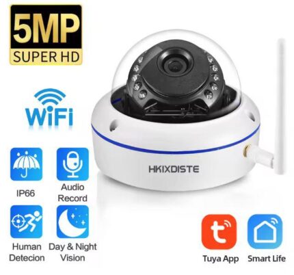 Cámara Domo IP Wifi POE para exterior 5MP